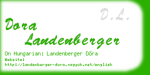 dora landenberger business card
